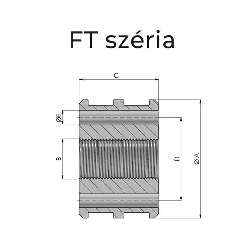 Az FT szériájú dugattyú méret rajza