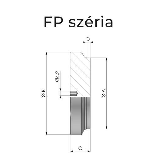 Az FP szériájú nehéz hengerfenék méret rajza