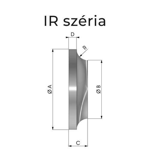 Az IR szériájú nehéz hengerfenék méret rajza